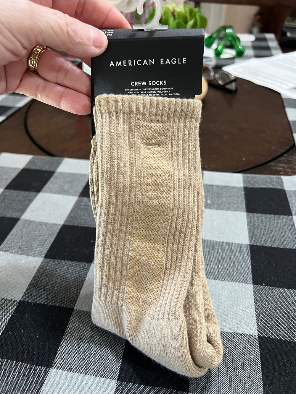 New American Eagle Outfitters Crew Socks - Beige